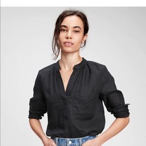 GAP LINEN POPOVER SHIRT